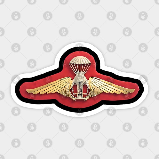 Thai Jump Wings Sticker by Desert Owl Designs